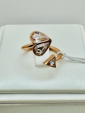 Kate Spade Rock Solid Stone Heart Ring in Rose Gold NWT Size 5
